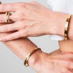 Intertwined Roman Numerals Bracelet Gold Plated 18k