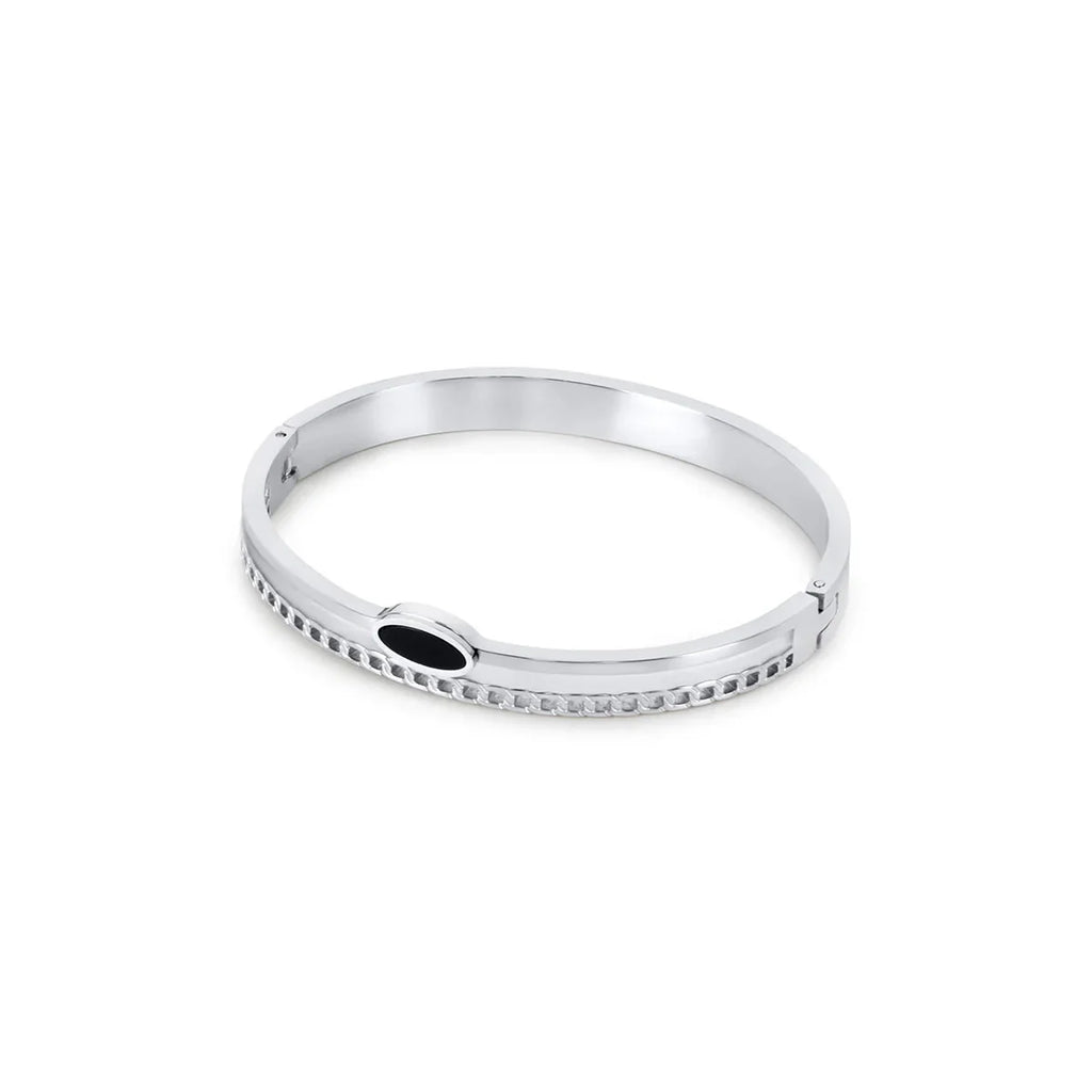 Layered Onyx Bracelet - Silver