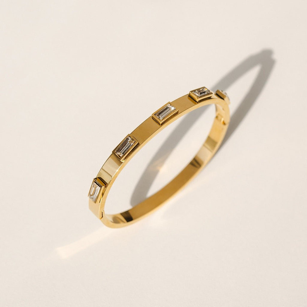 Navette Crystal Bracelet Plated in 18K Gold
