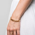 Gold-Plated Cross Bracelet