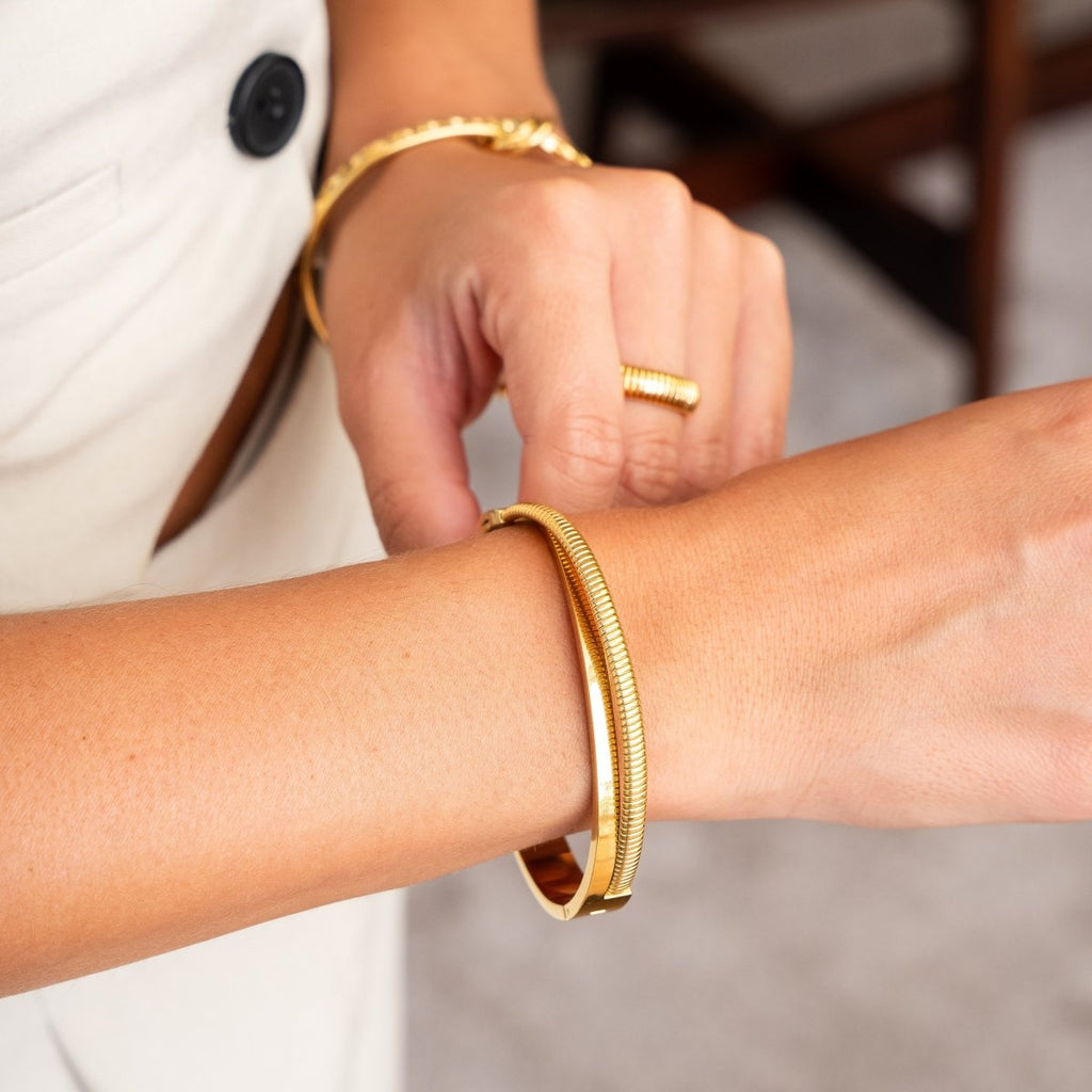 Double Harmony Bracelet Plated in 18k Gold