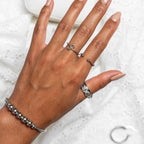 Adjustable Anti-stress Bracelet Beads - Silver