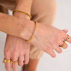 Honeycomb Bracelet Plated in 18K Gold