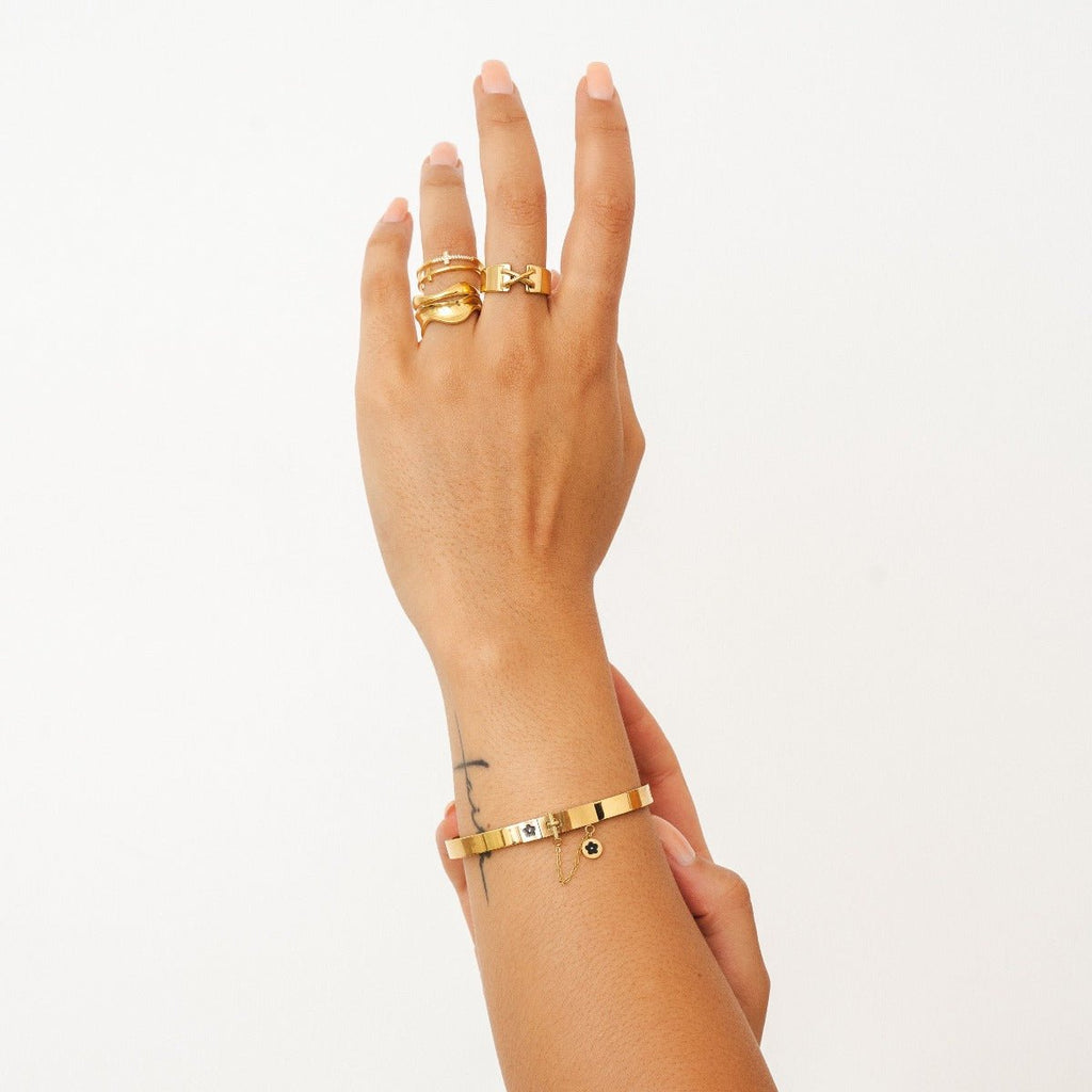 Charm Bracelet Plated in 18K Gold