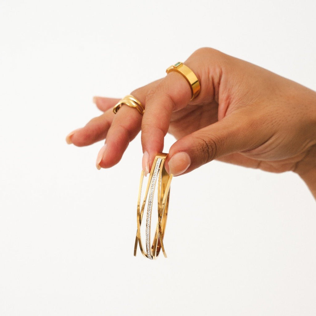Florence Bracelet Zirconia Plated in 18K Gold
