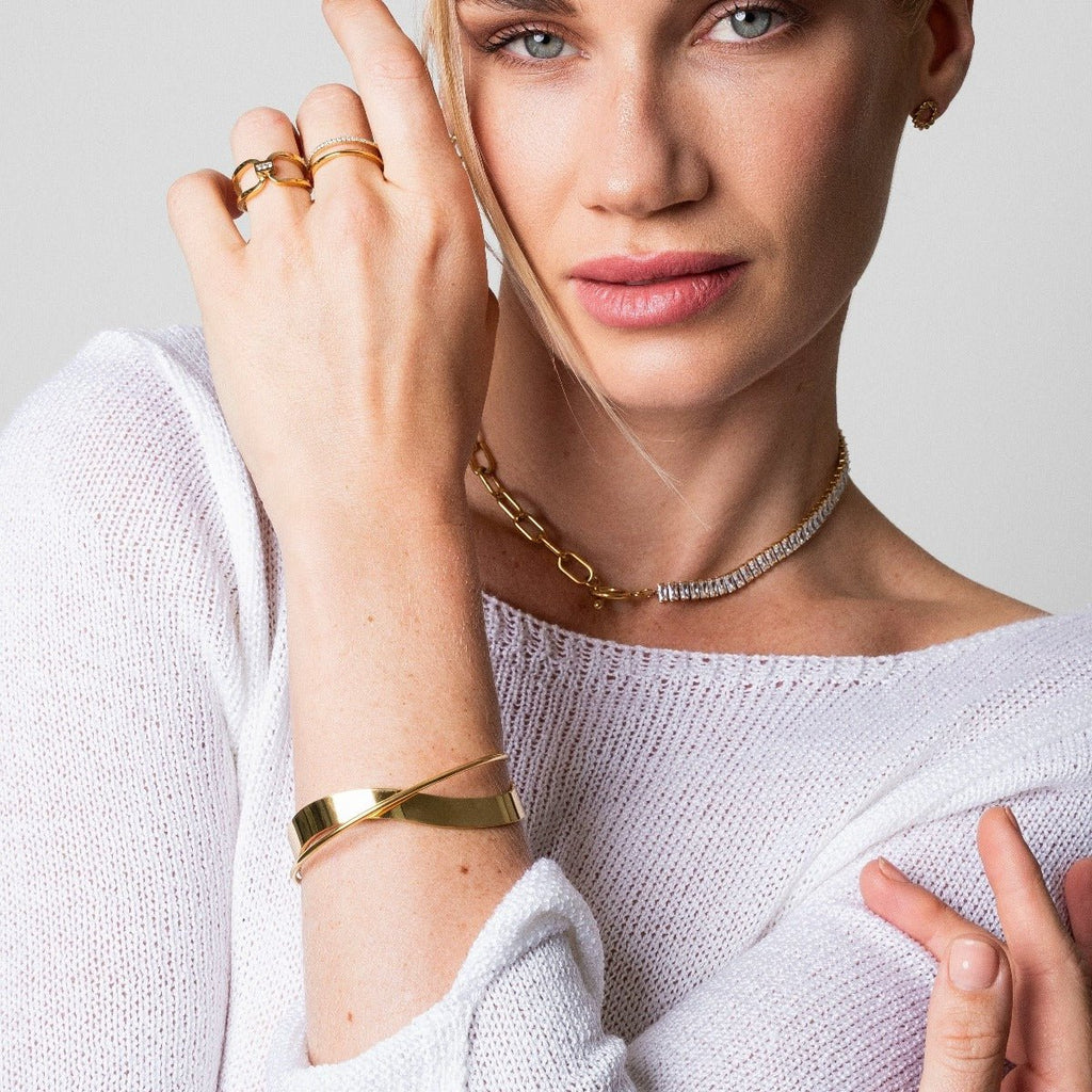 Inter Bracelet Plated in 18k Gold