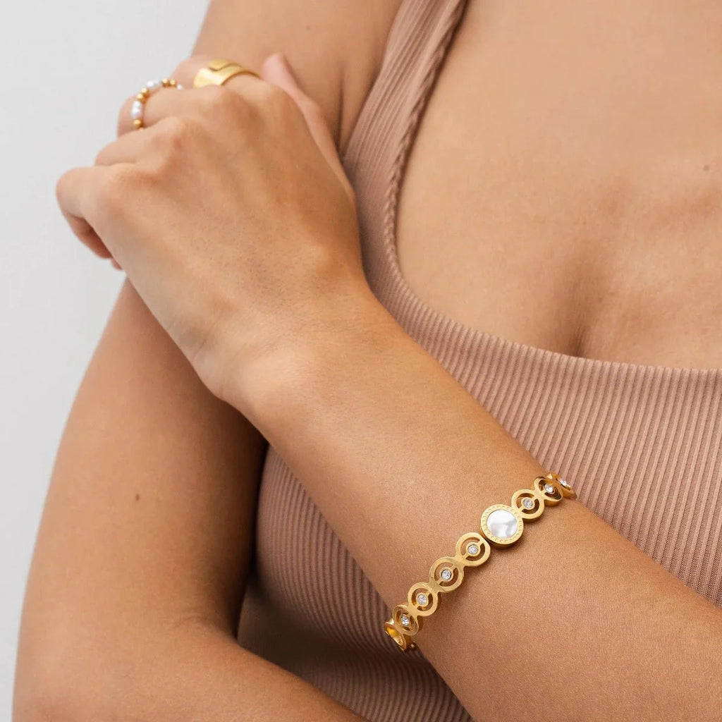 Olivia Bracelet with Zirconia Stone Plated in 18k Gold