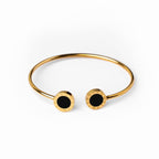 Onyx Bracelet Plated in 18K Gold