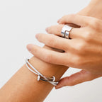 Nail Bracelet Zirconia - Silver