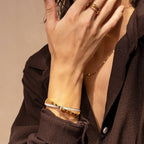 Roman Bracelet with Zirconia Plated in 18K Gold