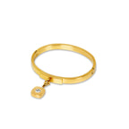 Square Charm Bracelet Plated in 18k Gold