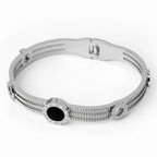 Triple Onyx Bracelet Plated in 18k Gold