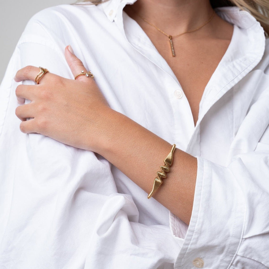 Wave Bracelet Gold Plated 18K