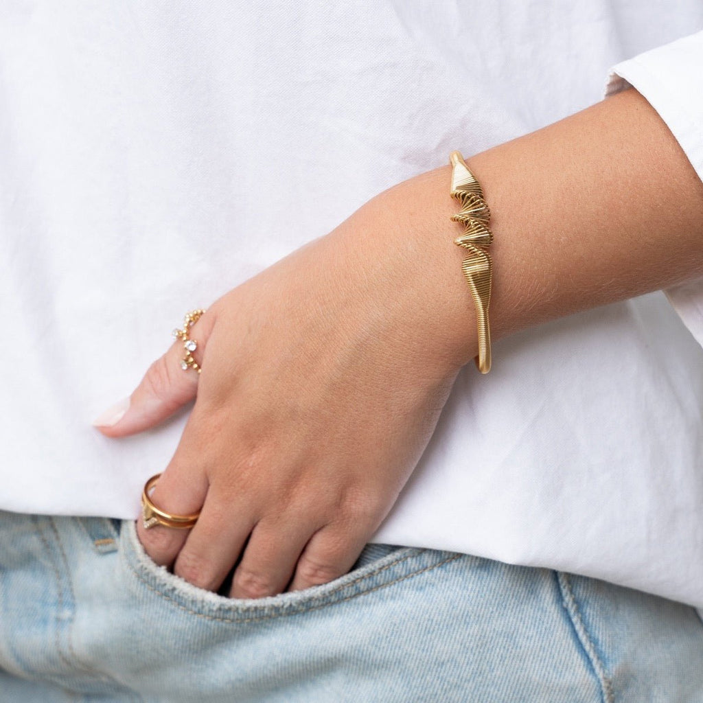 Wave Bracelet Gold Plated 18K