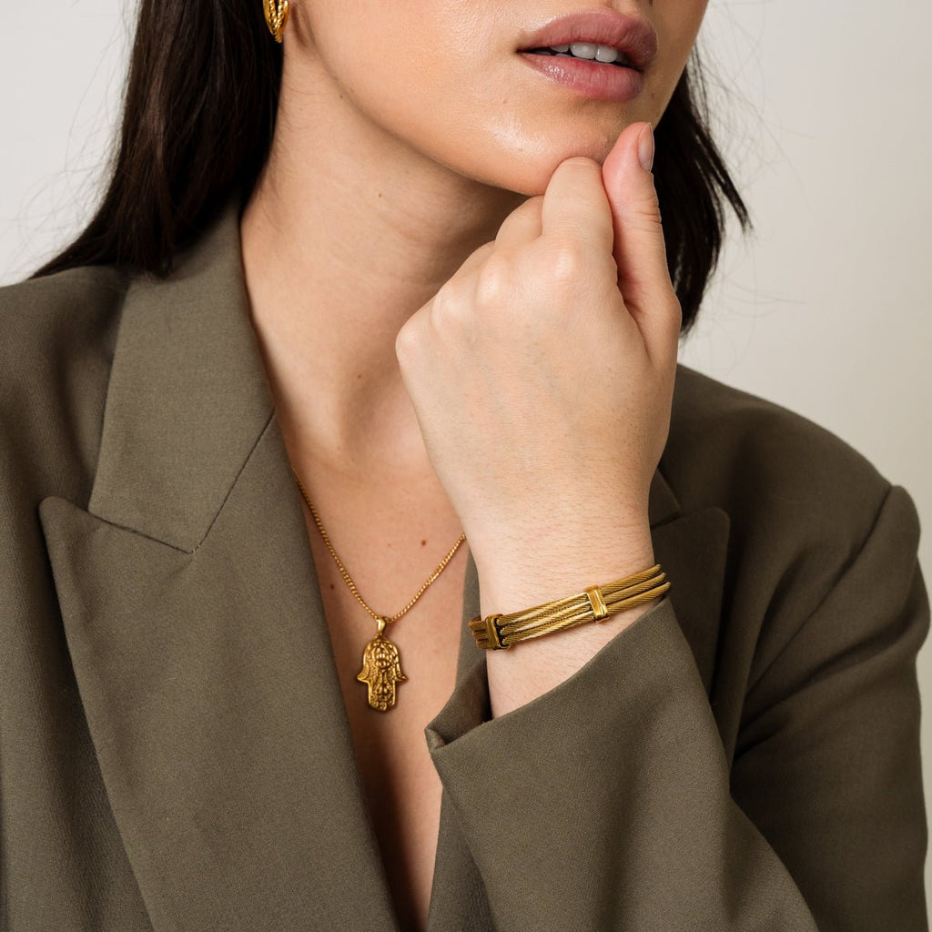 Gold-Plated Wire Bracelet 18k