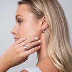 Square Hoop Earring - Silver
