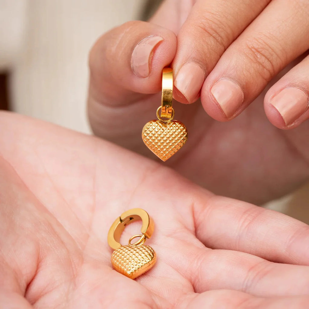 Love Hoop Earring Plated in 18K Gold