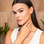 Catania Hoop Earring Plated in 18K Gold