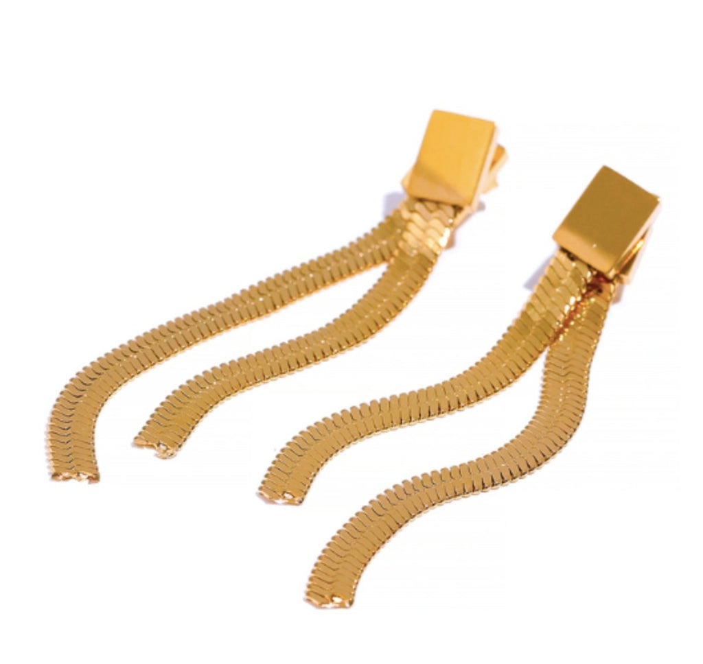 Catarina Earring Metal Mesh Plated in 18K Gold