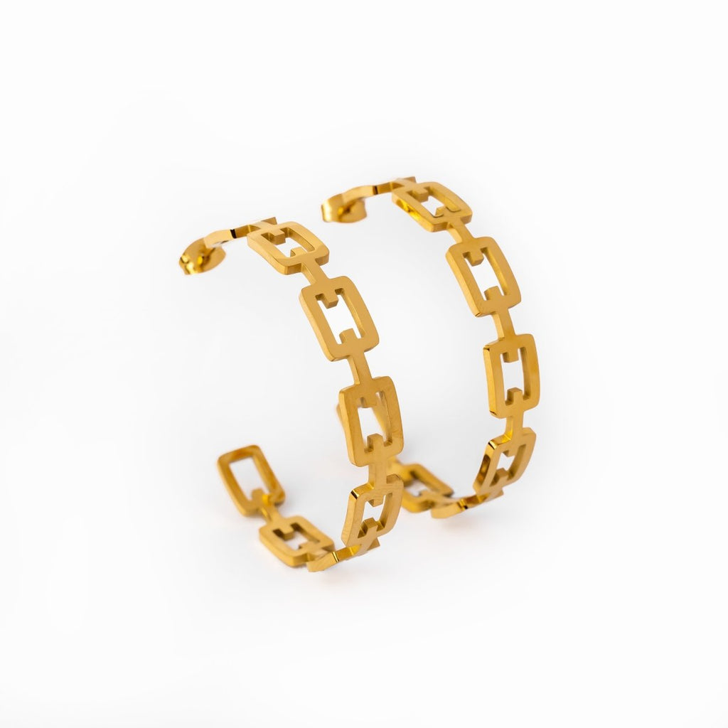 Alexandra Hoop Earring Plated in 18K Gold