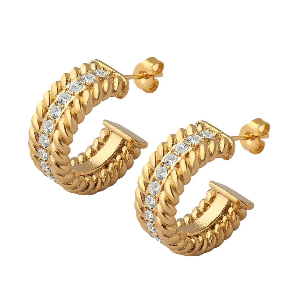 Gold Plated Hoop Earring 18k