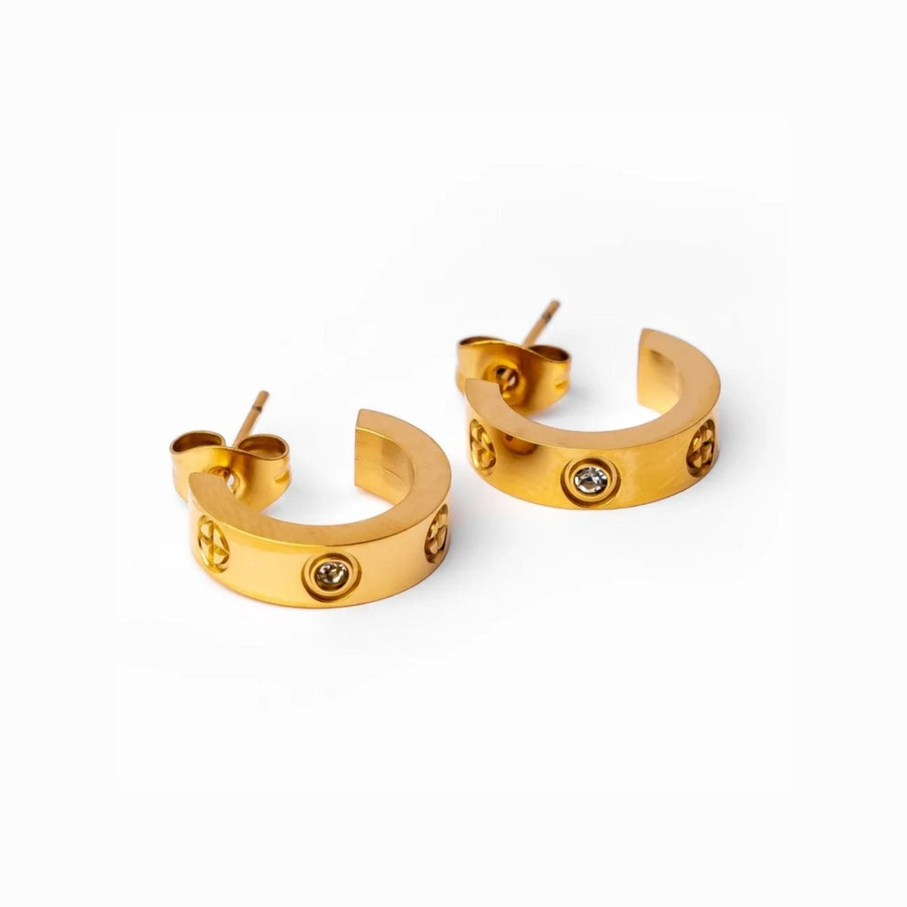 Classic Hoop Earring Inspiration Plated in 18K Gold