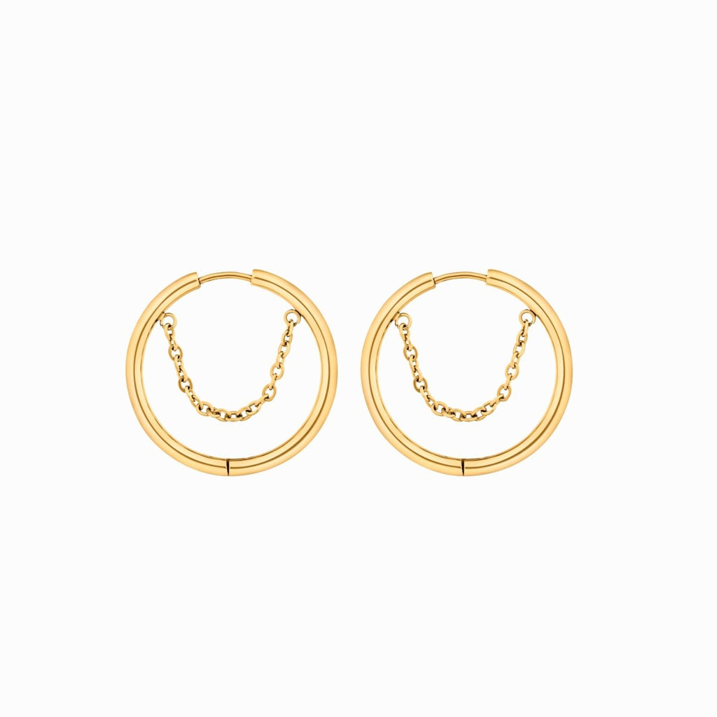 Gold-Plated Hoop Earring 18K