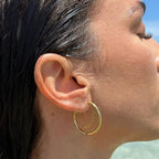 Gold-Plated Hoop Earring 18K