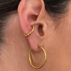 Gold-Plated Hoop Earring 18K