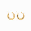 Lele G Tube Hoop Earring Plated in 18K Gold