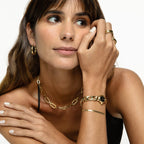 Lele M Tube Hoop Earring Plated in 18K Gold