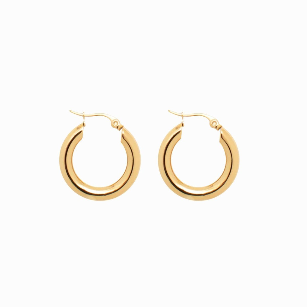 Lele M Tube Hoop Earring Plated in 18K Gold