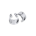 Rotating Earring Roman Numerals - Silver