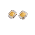 Square Lumière Earring with Gold and Silver Mix