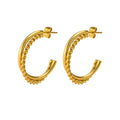 Madison Hoop Earrings Plated in 18k Gold