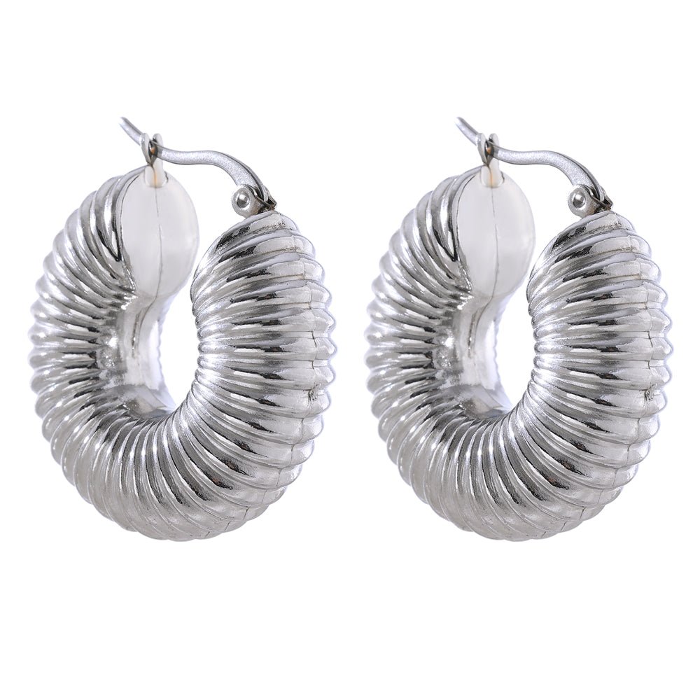 Bold Hoop Earrings Ziza Plated in 18k Gold