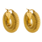Bold Hoop Earrings Ziza Plated in 18k Gold