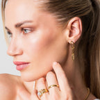 Hanging Earrings with 18k Gold Plating