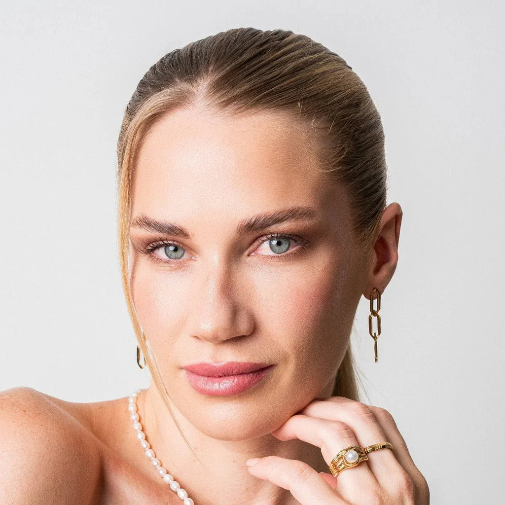 Hanging Earrings with 18k Gold Plating