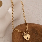 Eternal Love Heart Necklace Plated in 18k Gold