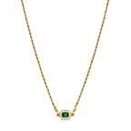 Emerald Aura Necklace Plated in 18K Gold