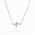 Life Beats Pendant Necklace Plated in 18K Gold