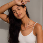 Contrast Necklace Mesh Plated in 18K Gold