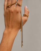 Contrast Necklace Mesh Plated in 18K Gold