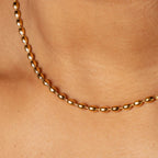 Gold-Plated Sphere Chain Necklace 18K