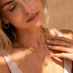 Celina Chain Link Necklace Plated in 18K Gold