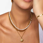 Gold-Plated Eye Necklace 18K