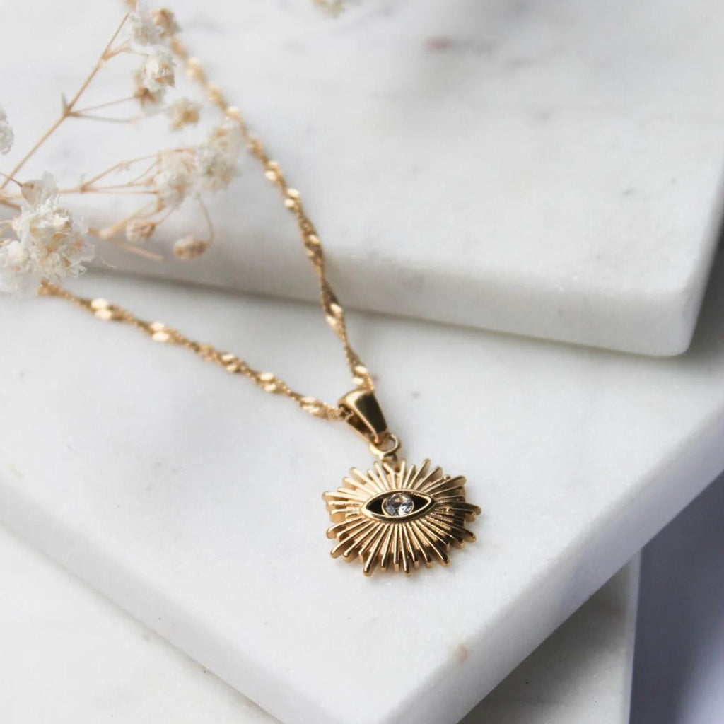 Gold-Plated Eye Necklace 18K