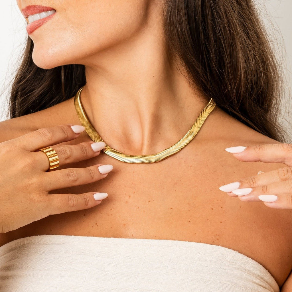 Gaia Choker Necklace Gold Plated 18k