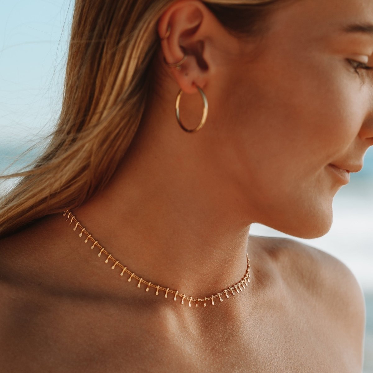 Jurerê Choker Necklace Plated in 18K Gold
